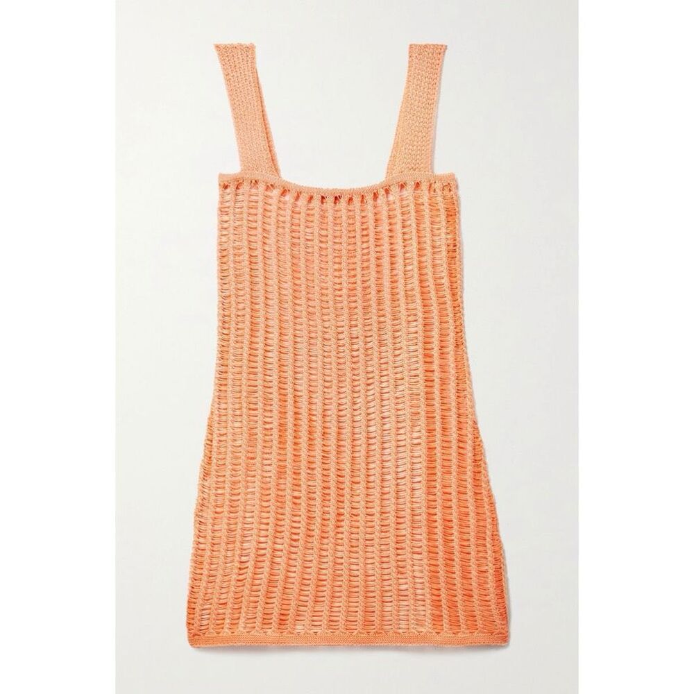 SOLID & STRIPED The Ryan Open-Knit Mini Coverup Dress